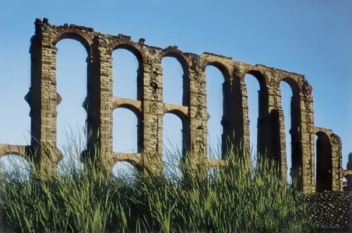 Framed Print : Los Milagros Aqueduct. 1st c. SPAIN. EXTREMADURA Framed Print : Los Milagros Aqueduct. 1st c. SPAIN. EXTREMADURA