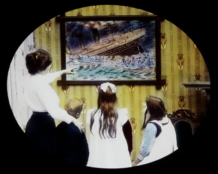 Framed Print : The Loss of the Titanic Magic Lantern Slide 1912 Framed Print : The Loss of the Titanic Magic Lantern Slide 1912