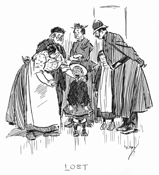 Framed Print : Lost Boy Crying 1896 Framed Print : Lost Boy Crying 1896