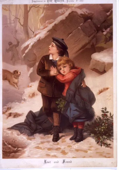 Framed Print : Lost and Found - Christmas 1880 Framed Print : Lost and Found - Christmas 1880