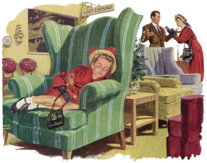 Framed Print : Lost and Found Date: 1948 Framed Print : Lost and Found Date: 1948