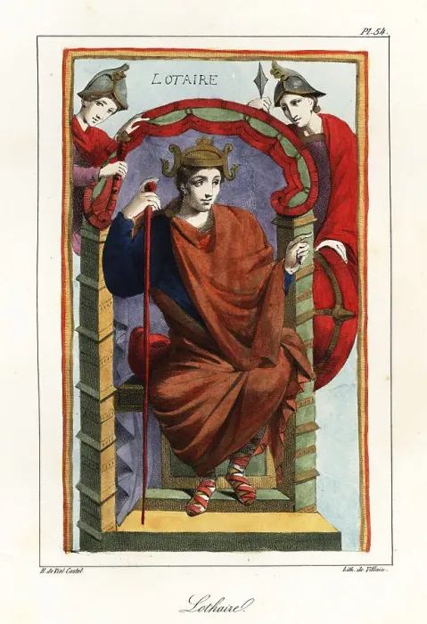 Framed Print : Lothair I or Lothar I (795-855), Emperor of the Romans Framed Print : Lothair I or Lothar I (795-855), Emperor of the Romans
