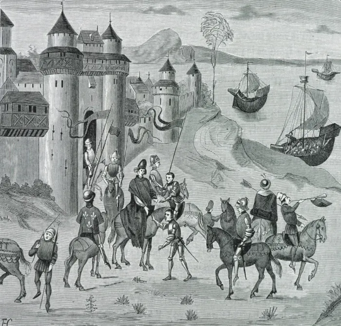 Framed Print : Louis II of Bourbon (1337-1410) in Genoa, to lead the Mahdia Framed Print : Louis II of Bourbon (1337-1410) in Genoa, to lead the Mahdia