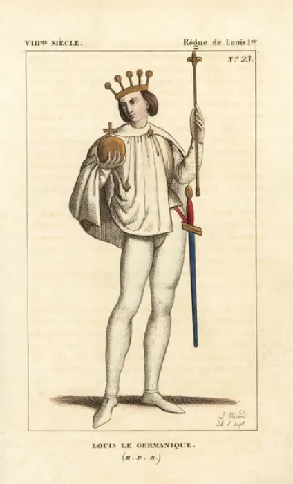 Framed Print : Louis II the German, King of Bavaria, 806-876 Framed Print : Louis II the German, King of Bavaria, 806-876
