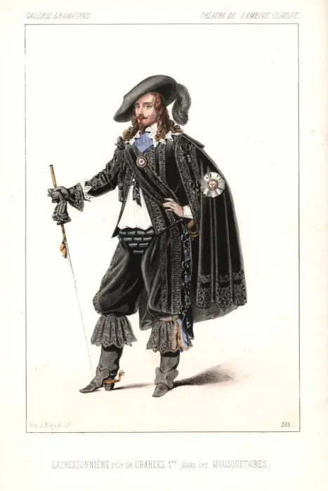 Framed Print : Louis Lacressonniere as King Charles I in