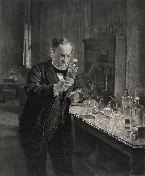Louis Pasteur (1822-95) in his Laboratory