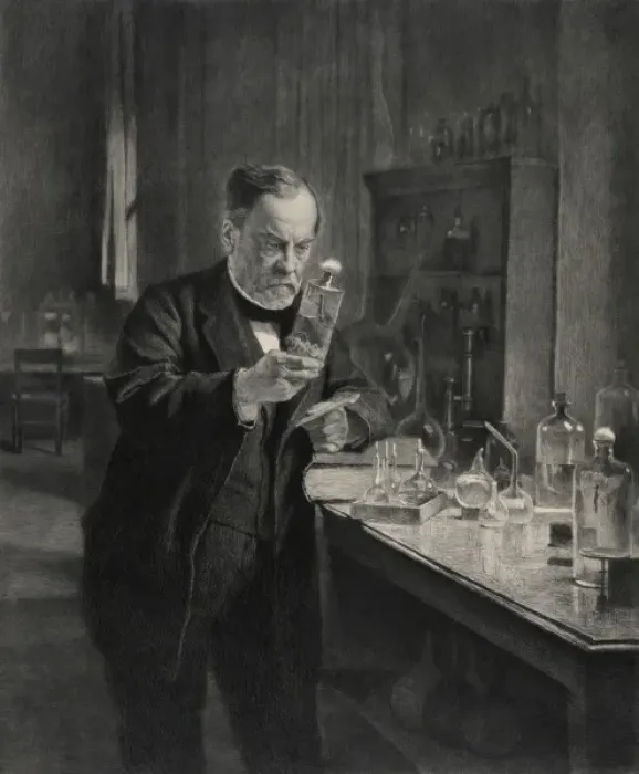 Framed Print : Louis Pasteur (1822-95) in his Laboratory Framed Print : Louis Pasteur (1822-95) in his Laboratory