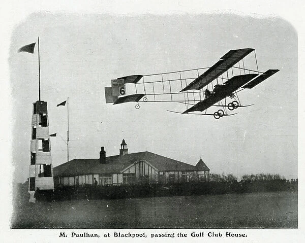 Louis Paulhan flying in Farman III 1909