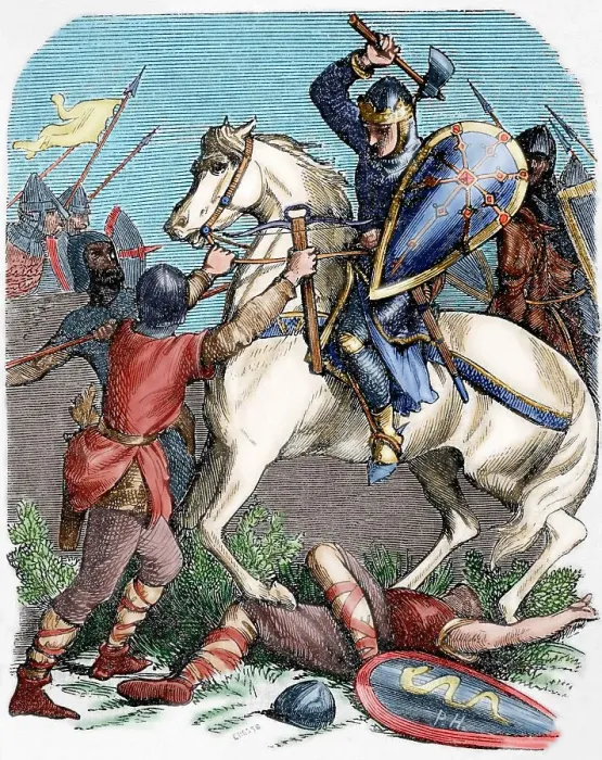 Framed Print : Louis VI (1081-1137) at the Battle of Brenneville, 1119. Eng Framed Print : Louis VI (1081-1137) at the Battle of Brenneville, 1119. Eng