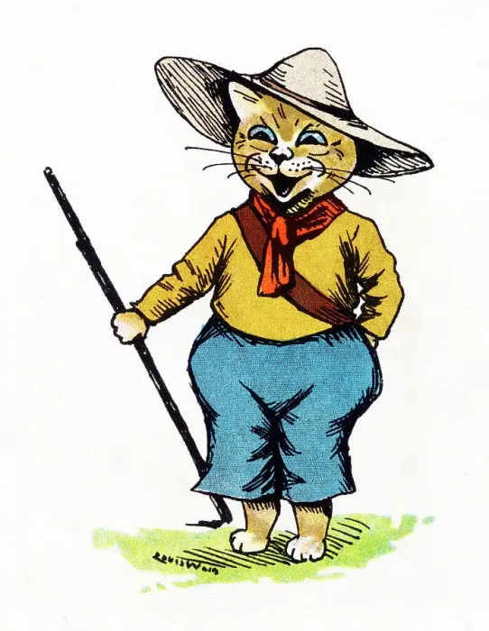 Framed Print : Louis Wain - The Cat Scouts, 1912 Framed Print : Louis Wain - The Cat Scouts, 1912