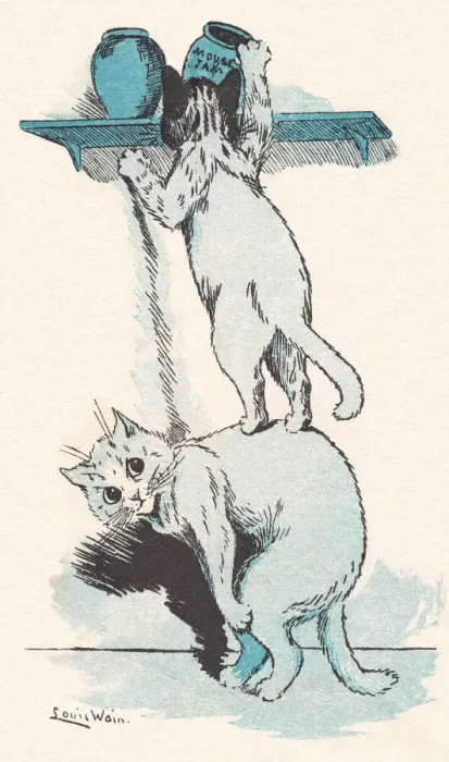 Framed Print : Louis Wain cats Framed Print : Louis Wain cats