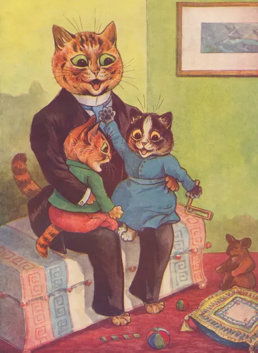 Framed Print : Louis Wain cats Framed Print : Louis Wain cats