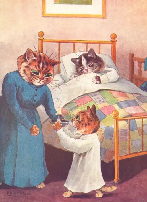 Framed Print : Louis Wain cats Framed Print : Louis Wain cats