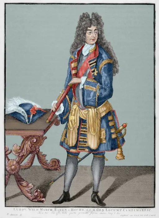 Framed Print : Louis William, Margrave of Baden-Baden (1655-1707). Engravin Framed Print : Louis William, Margrave of Baden-Baden (1655-1707). Engravin