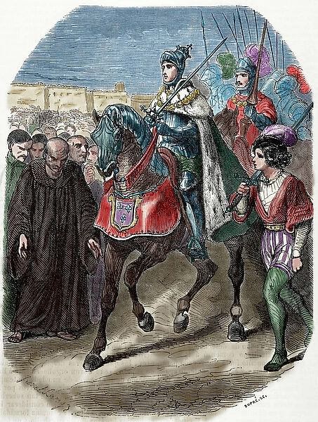 Louis XII (1462-1515) King of France entering the city of G