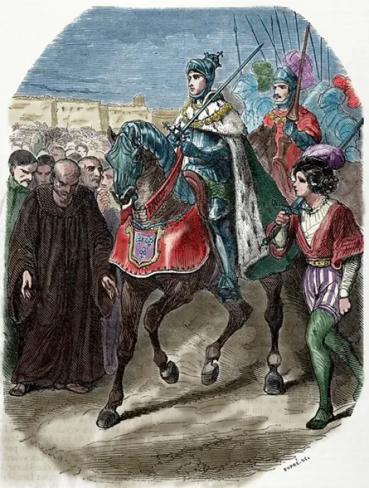 Framed Print : Louis XII (1462-1515) King of France entering the city of G Framed Print : Louis XII (1462-1515) King of France entering the city of G