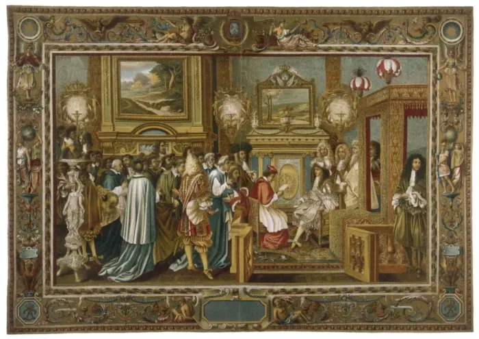 Framed Print : Louis XIV & Papal Legate Framed Print : Louis XIV & Papal Legate