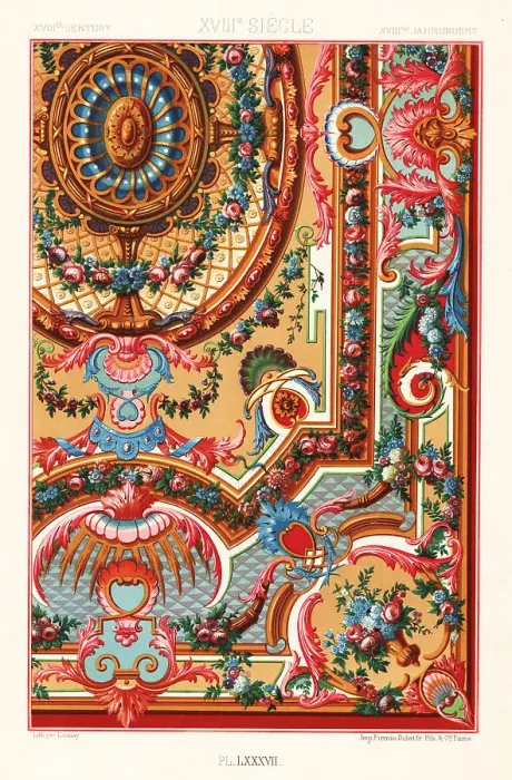 Framed Print : Louis XIV style carpet, 18th century Framed Print : Louis XIV style carpet, 18th century