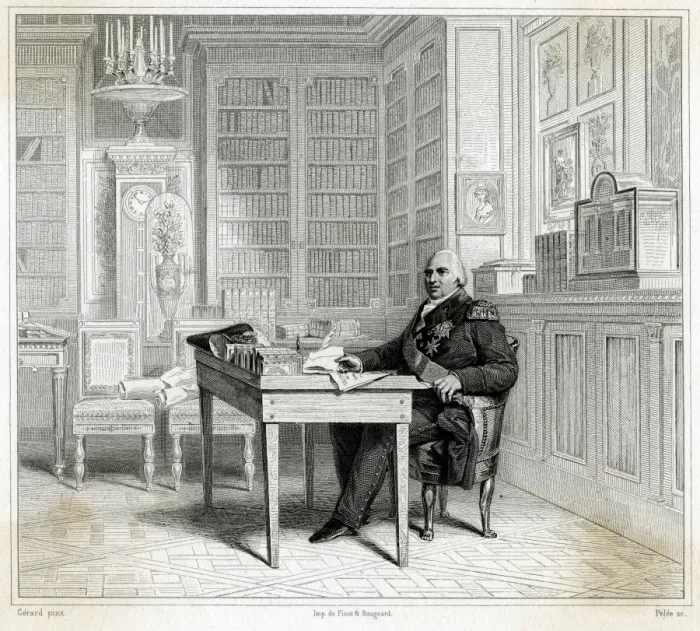 Framed Print : Louis XVIII at Desk Framed Print : Louis XVIII at Desk