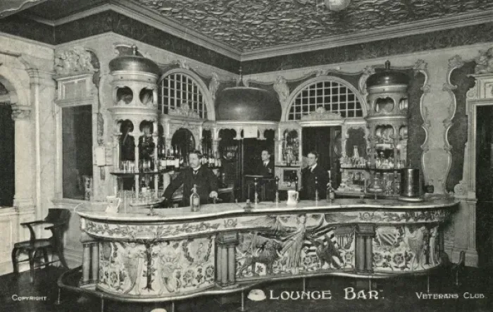 Framed Print : Lounge Bar, Veterans Club, Hand Court, Holborn, London Framed Print : Lounge Bar, Veterans Club, Hand Court, Holborn, London