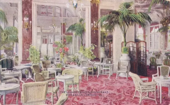 Framed Print : The Lounge of the Princes Restaurant, London Framed Print : The Lounge of the Princes Restaurant, London