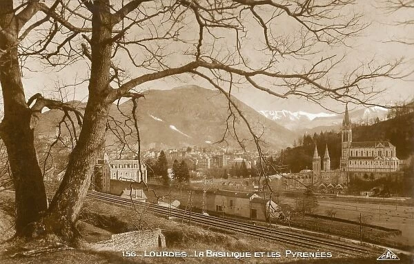 Lourdes - The Basillica and the Pyrenees
