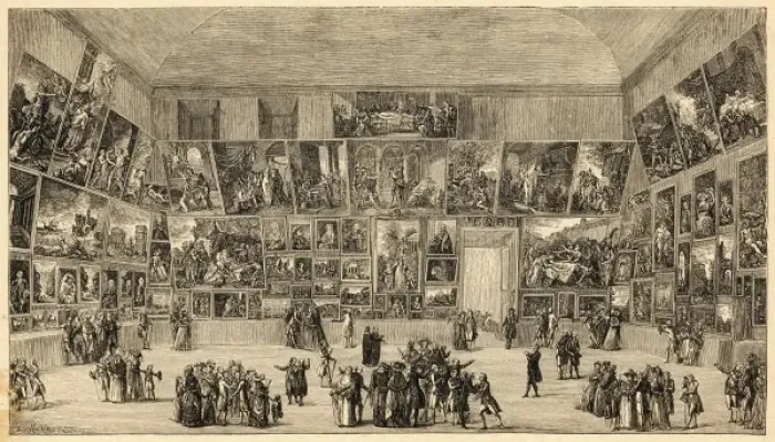 Framed Print : Louvre Interior 1795 Framed Print : Louvre Interior 1795