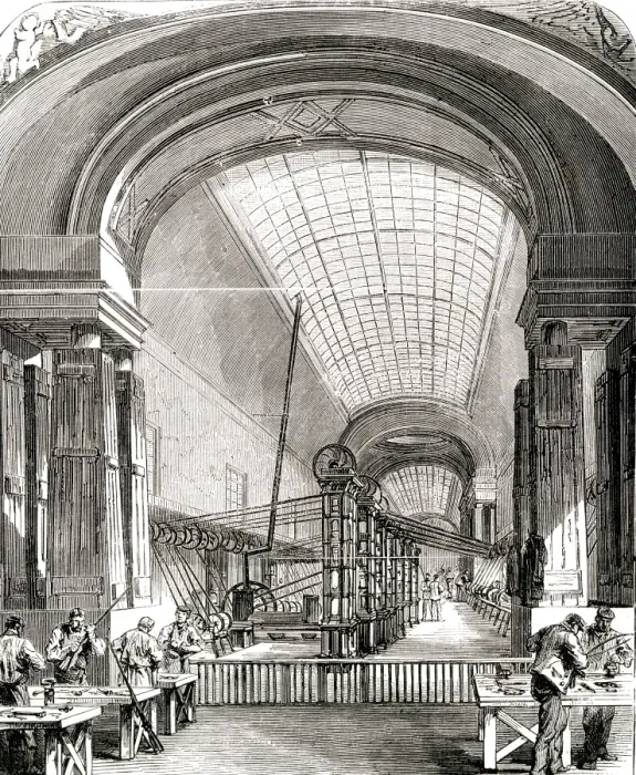 Framed Print : Louvre -Making Guns / 1870 Framed Print : Louvre -Making Guns / 1870