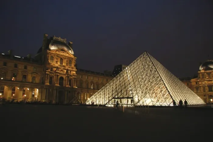 Framed Print : Louvre Museum at night. Paris. France Framed Print : Louvre Museum at night. Paris. France