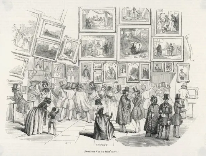 Framed Print : Louvre Salon 1843 Framed Print : Louvre Salon 1843