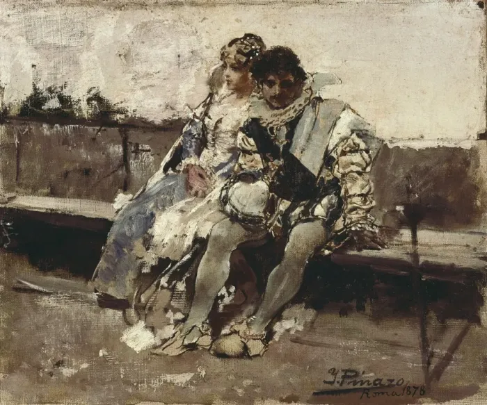 Framed Print : Two lovers. 1878. Impressionism. Oil on canvas Framed Print : Two lovers. 1878. Impressionism. Oil on canvas