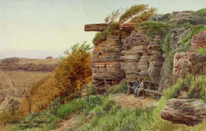 Framed Print : Lovers Seat, Fairlight, near Hastings, East Sussex Framed Print : Lovers Seat, Fairlight, near Hastings, East Sussex