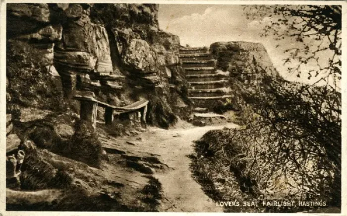 Framed Print : Lovers Seat, Fairlight, Sussex Framed Print : Lovers Seat, Fairlight, Sussex