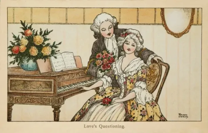 Framed Print : Loves Questioning by Florence Hardy Framed Print : Loves Questioning by Florence Hardy