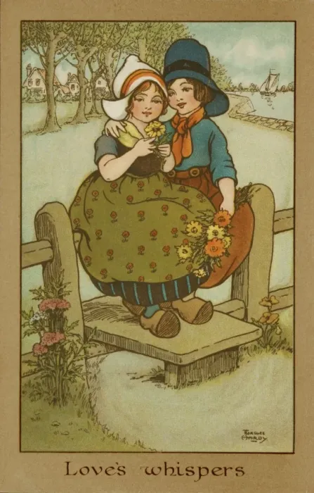 Framed Print : Lovess Whispers by Florence Hardy Framed Print : Lovess Whispers by Florence Hardy