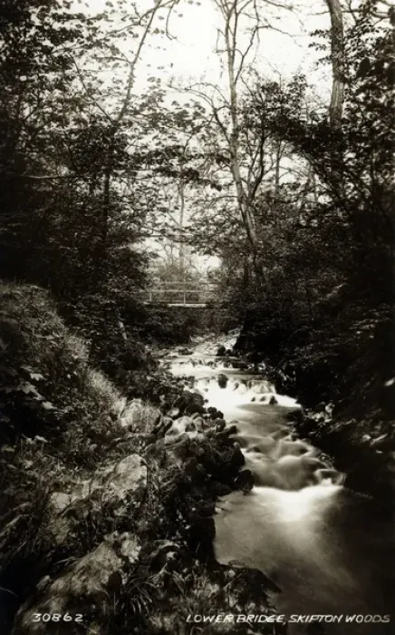 Framed Print : Lower Bridge, Skipton Woods, Skipton, Yorkshire Framed Print : Lower Bridge, Skipton Woods, Skipton, Yorkshire