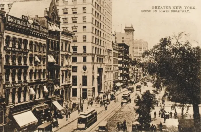 Framed Print : Lower Broadway, New York Framed Print : Lower Broadway, New York