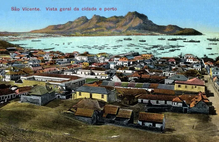 Framed Print : The Lower City and Mt. Cara - Sao Vicente, Cape Verde Framed Print : The Lower City and Mt. Cara - Sao Vicente, Cape Verde