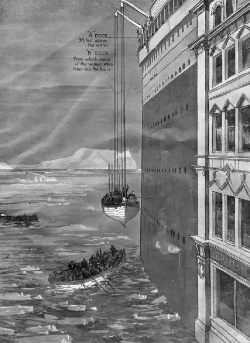 Framed Print : Lowering the life boats Framed Print : Lowering the life boats