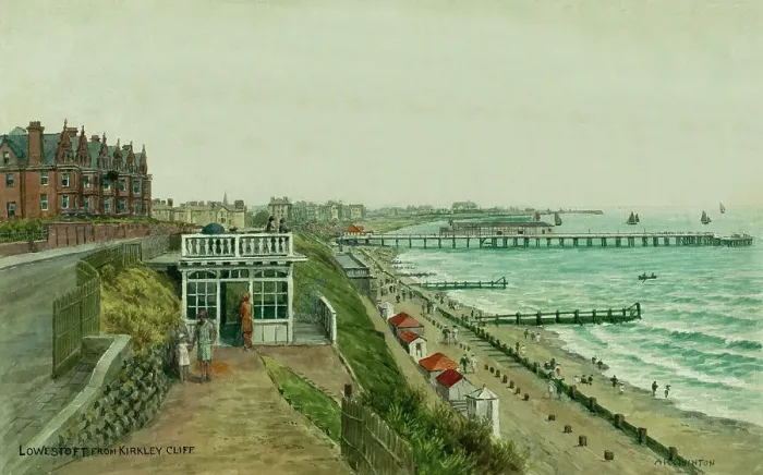 Framed Print : Lowestoft, Suffolk, viewed from Kirkley Cliff Framed Print : Lowestoft, Suffolk, viewed from Kirkley Cliff