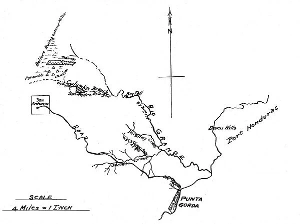 Lubaatun map, 1924
