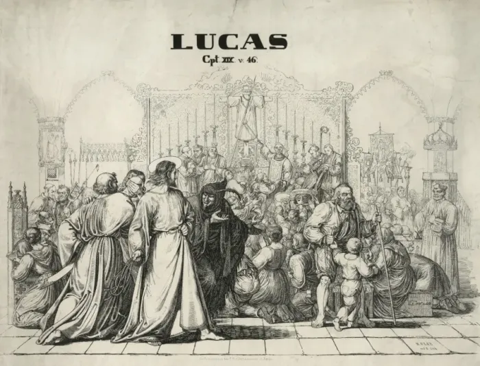 Framed Print : Lucas. Capt. XIX. v. 46 Framed Print : Lucas. Capt. XIX. v. 46
