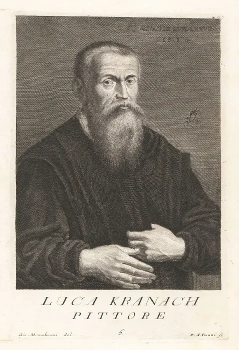 Framed Print : Lucas Cranach the Elder, German Renaissance artist, aged 77 in 1 Framed Print : Lucas Cranach the Elder, German Renaissance artist, aged 77 in 1