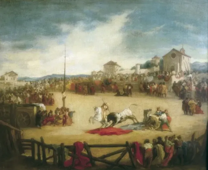 Framed Print : LUCAS PADILLA, Eugenio (1824-1870). The Bullfight Framed Print : LUCAS PADILLA, Eugenio (1824-1870). The Bullfight