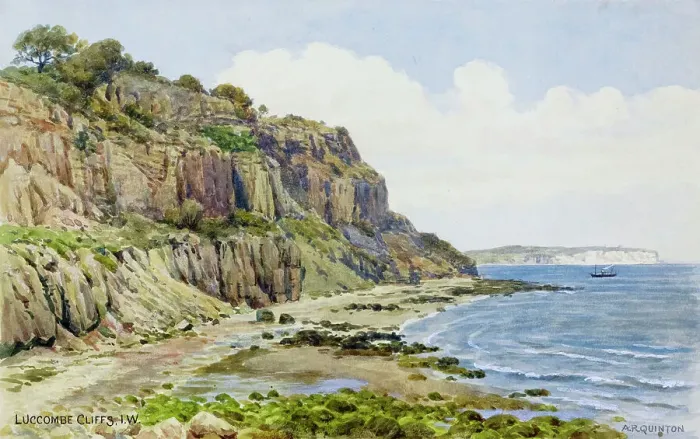 Framed Print : Luccombe Cliffs, Shanklin, Isle of Wight Framed Print : Luccombe Cliffs, Shanklin, Isle of Wight