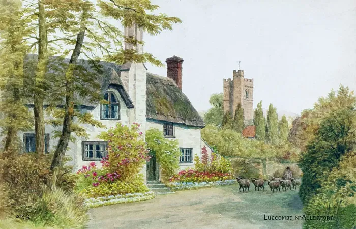 Framed Print : Luccombe, near Allerford, Somerset Framed Print : Luccombe, near Allerford, Somerset