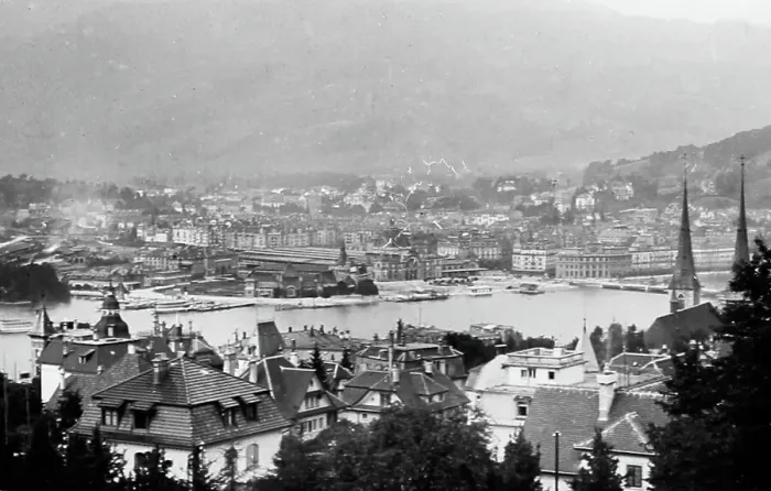 Framed Print : Lucerne, Switzerland, Victorian period Framed Print : Lucerne, Switzerland, Victorian period