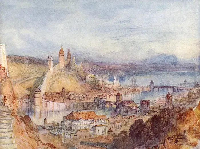 Framed Print : Lucerne / Turner C1840 / 1 Framed Print : Lucerne / Turner C1840 / 1