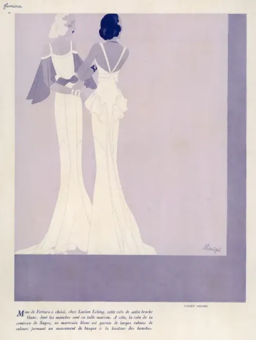 lelon dress design Lucien Lelong - Evening dress - French