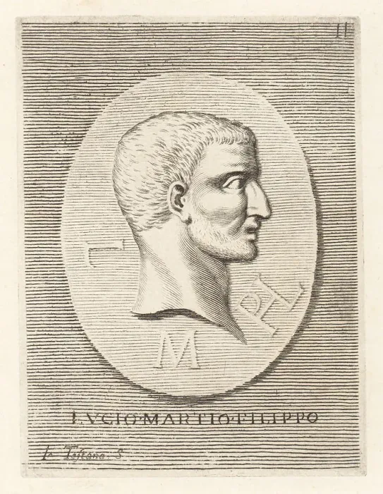 Framed Print : Lucius Marcius Philippus, senator in the late Roman republic, 1s Framed Print : Lucius Marcius Philippus, senator in the late Roman republic, 1s